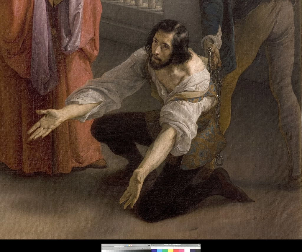 L'ultimo abboccamento di Jacopo Foscari - 1835, Gallerie di Piazza Scala (Milan), dettaglio